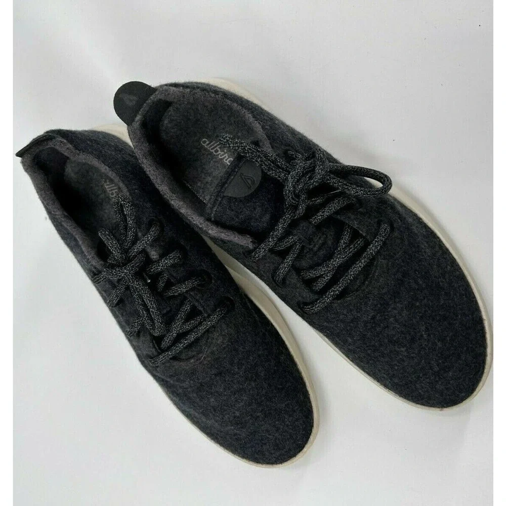 Allbirds Mens Size 10M US Merino Wool Runners Black Lace Up Sneakers Shoes